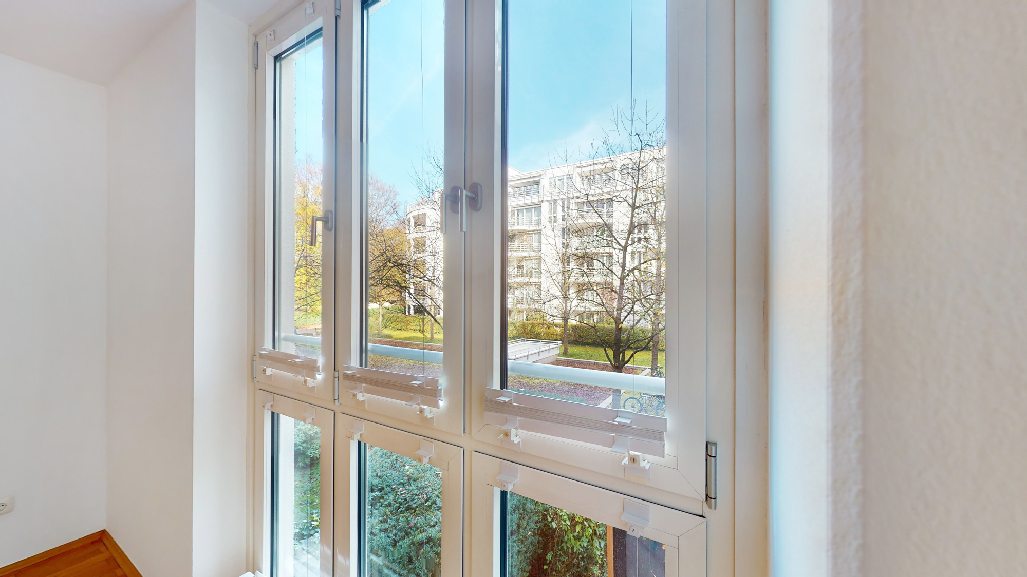 Blick in den grünen Innenhof